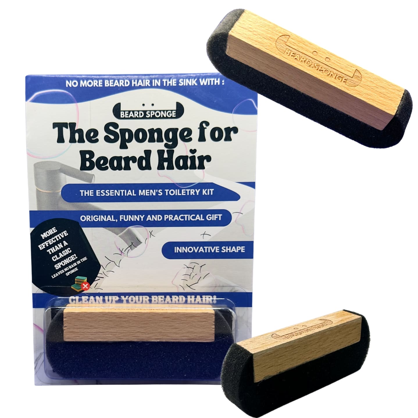 Beard cleaner sponge