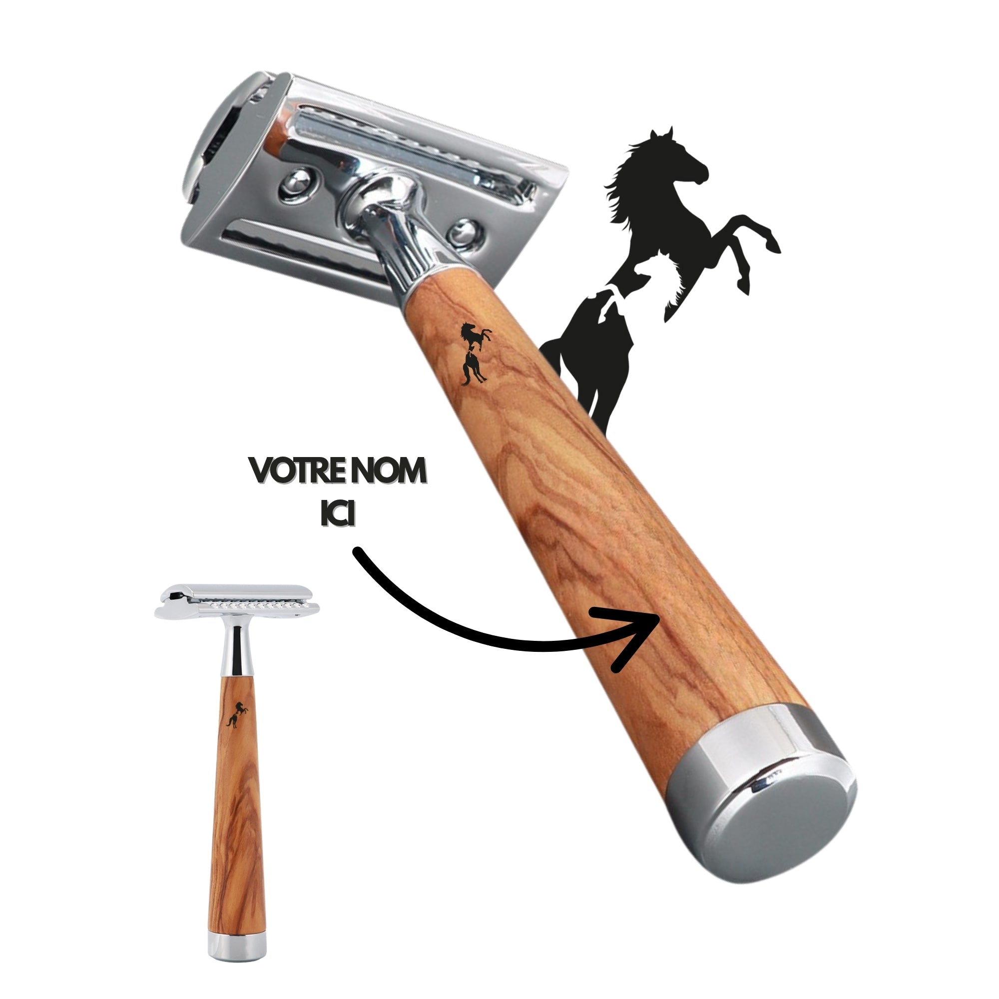 Ippos Beard Razor – Personalization & Engraving Made in France